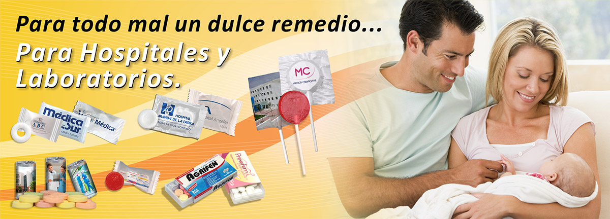 Dulces publicitarios DF para hospitales.