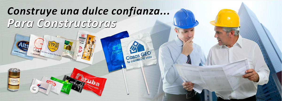 Dulces publicitarios DF para constructoras.